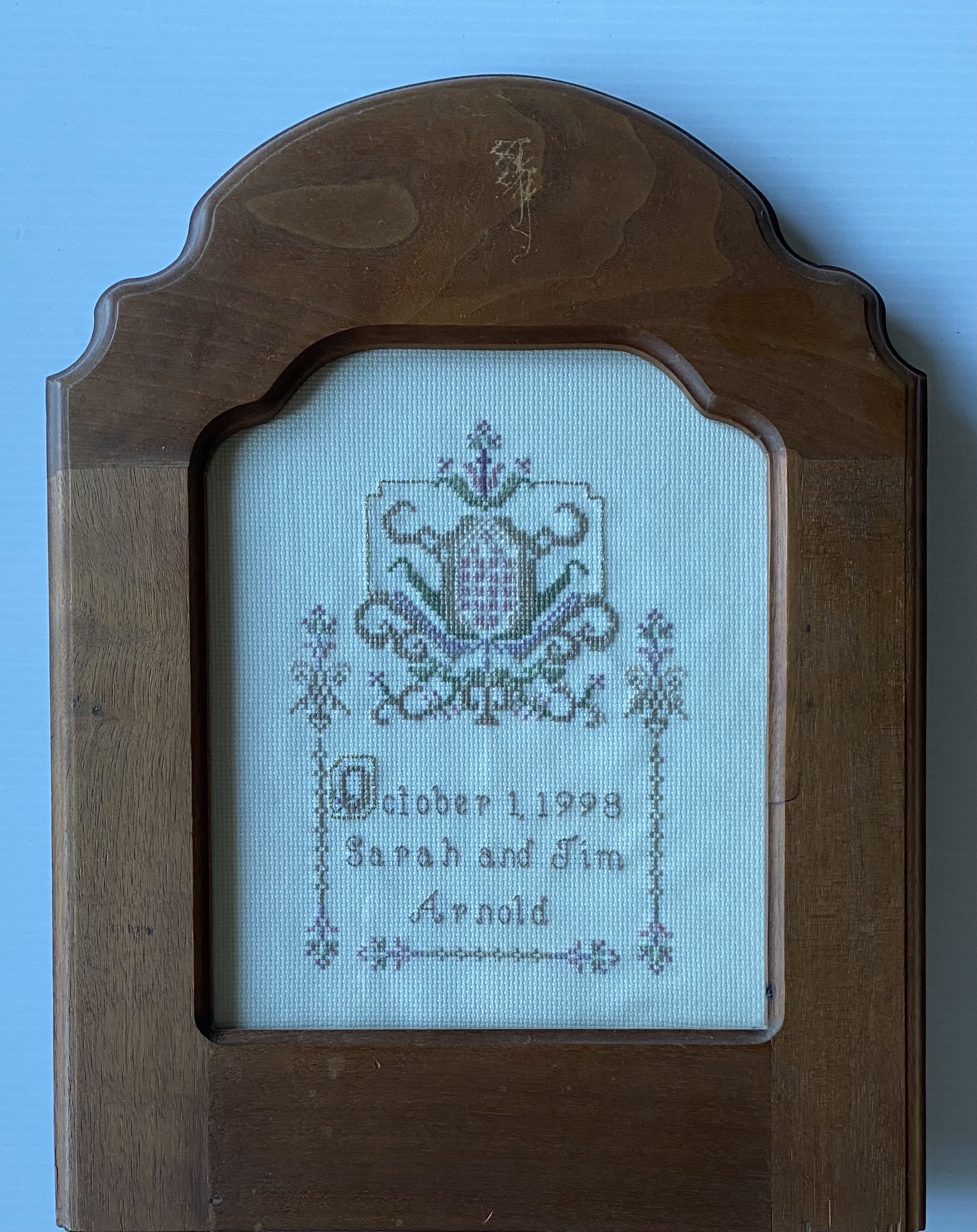 Cross-Stitch Wedding Commemoration
