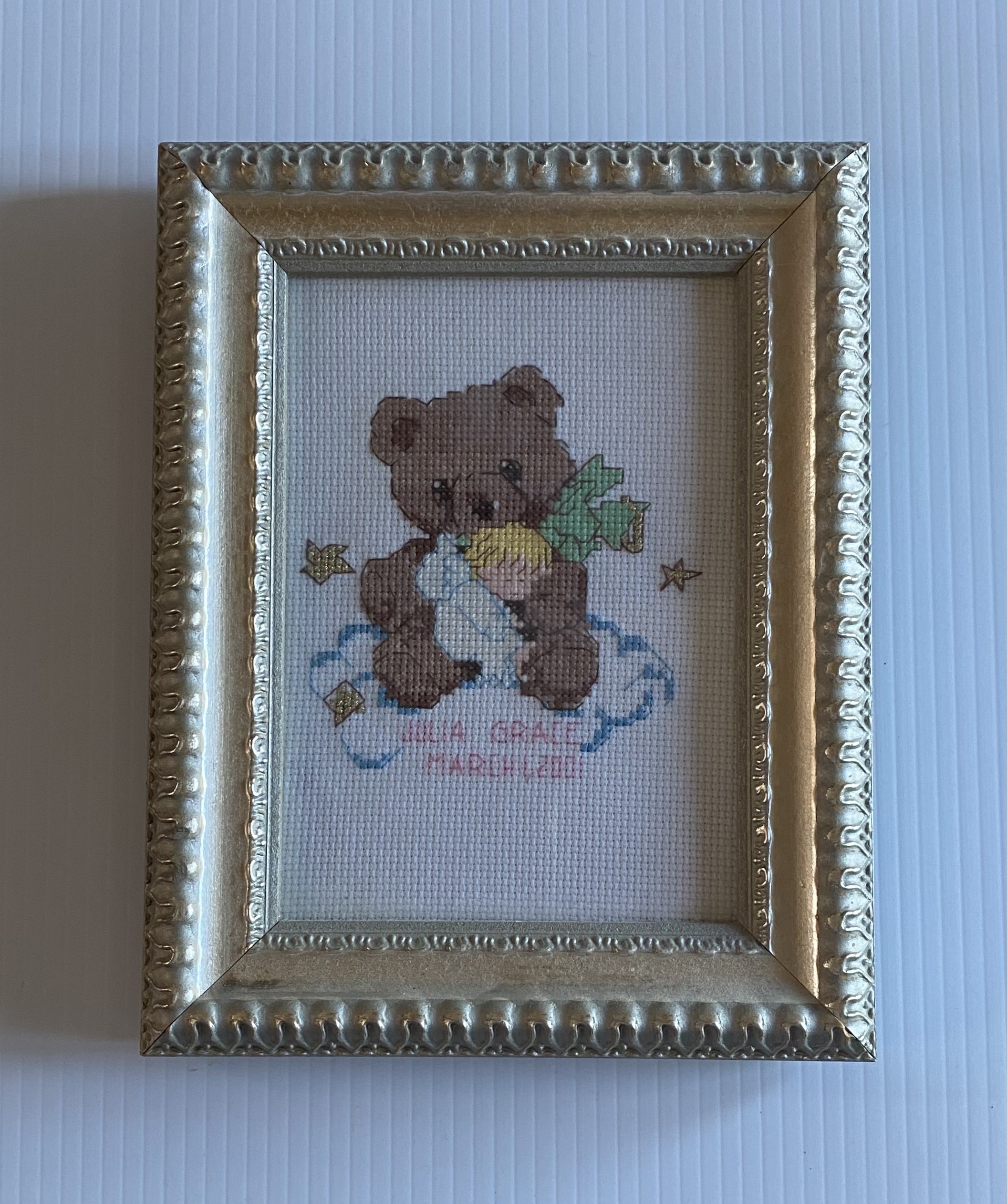 Cross-Stitched Birth Commemoration for Julia
